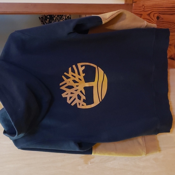 Timberland, Boy's, Black, Hooded,  Sweatshirt, Front Pocket, Large (14 - 16) - Picture 4 of 7